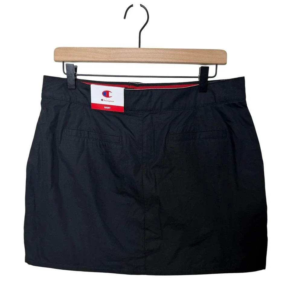 Champion Campus Skirt Black Womens Size 14 Athletic Casual Mini Skirt Athleisure